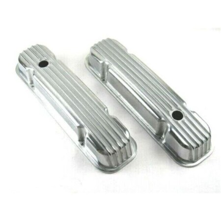 Absurdo Pontiac 350-400-455 Tall Aluminum Finned Valve Cover, Polished AB2204986
